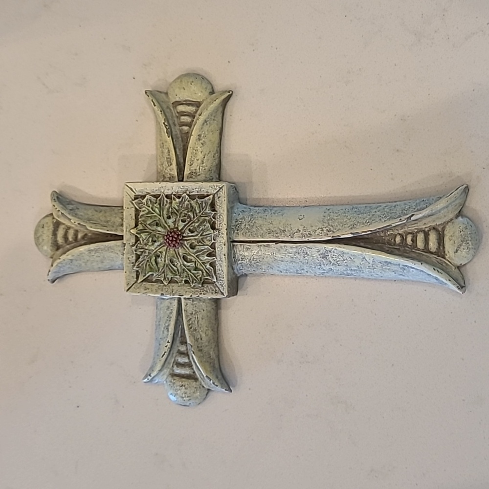 Sage green religious cross